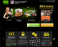888 Casino Navigation