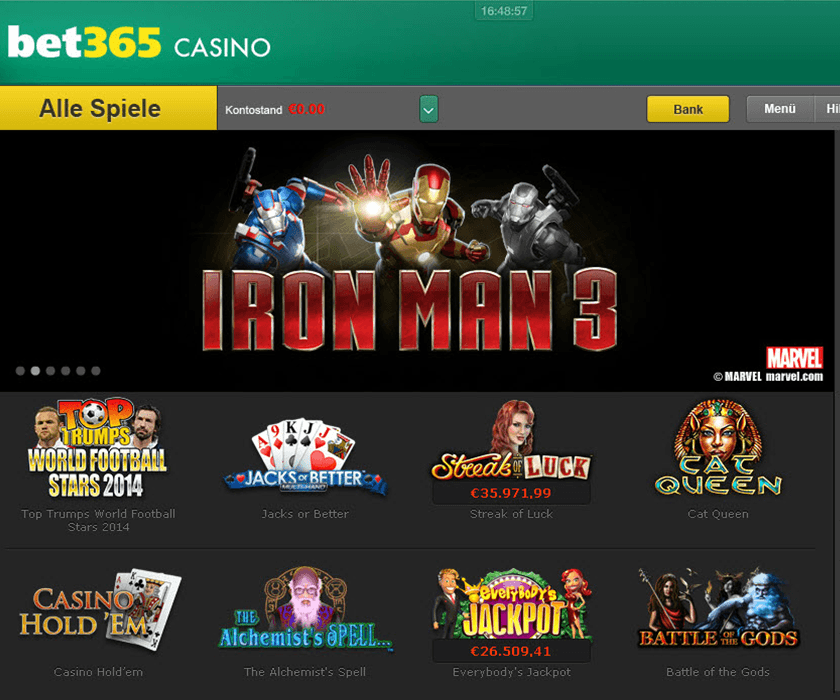 Große Auswahl an Casino Games