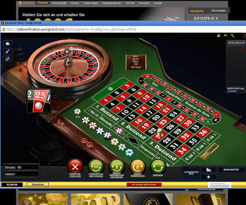 Online Roulette bei Eurogrand Casino spielen